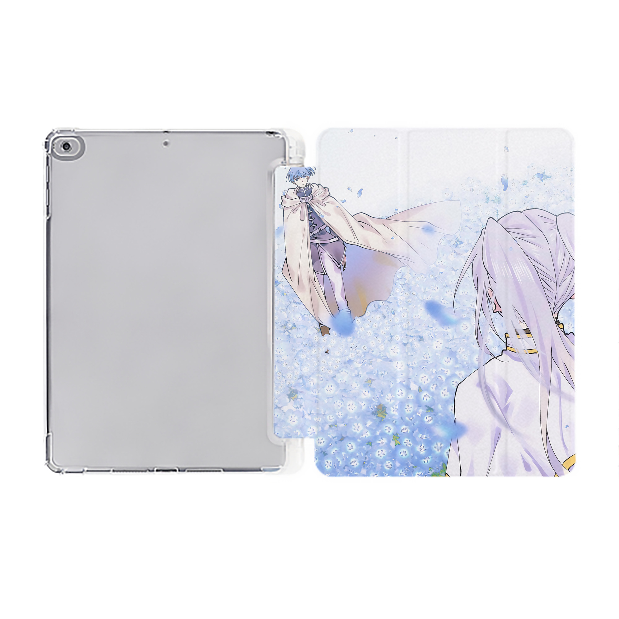 （画像用） 葬送のフリーレン Frieren IPad ケース ペン収納付き 三つ折りスタンド PUレザー×シリコン 対応機種9.5/10.5/10.9インチ